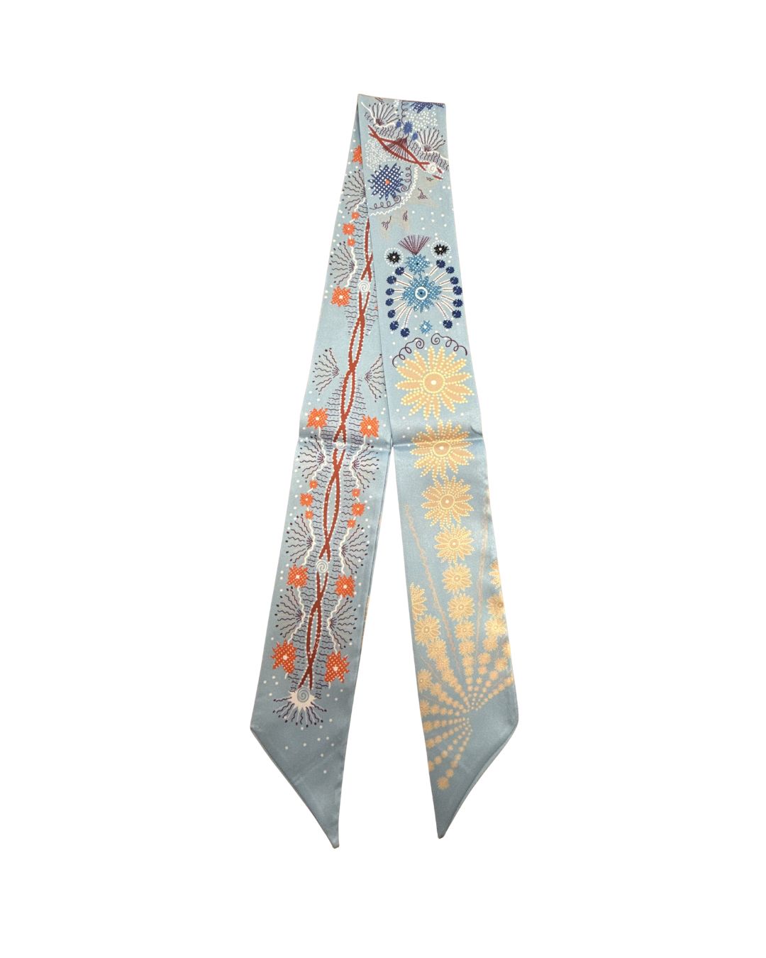 Blue Paisley Patterned Scarf