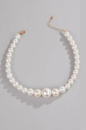 GRADUATED CLASSIC PUFFY PEARL NECKLACE | 40NK9493: PEARL