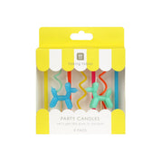 Balloon Dog Birthday Candles - 9 Pack showing paraffin wax