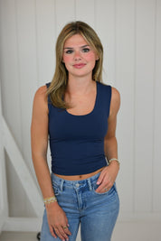 Navy Double Layered Tank