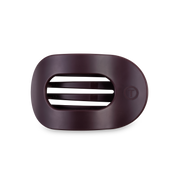 Flat Round Hair Clip | Medium | Burgundy Bliss — rounded oval shape and bendable teeth for a secure yet gentle hold