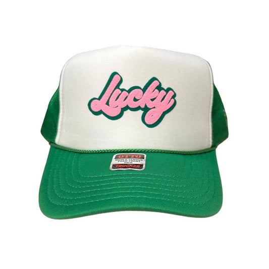 Lucky- Kelly Green/White Trucker