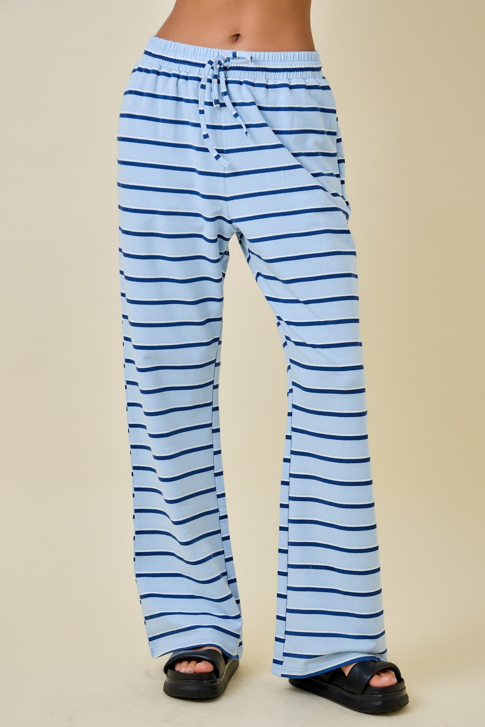 Light Blue Striped Long Sleeve & Pant Set