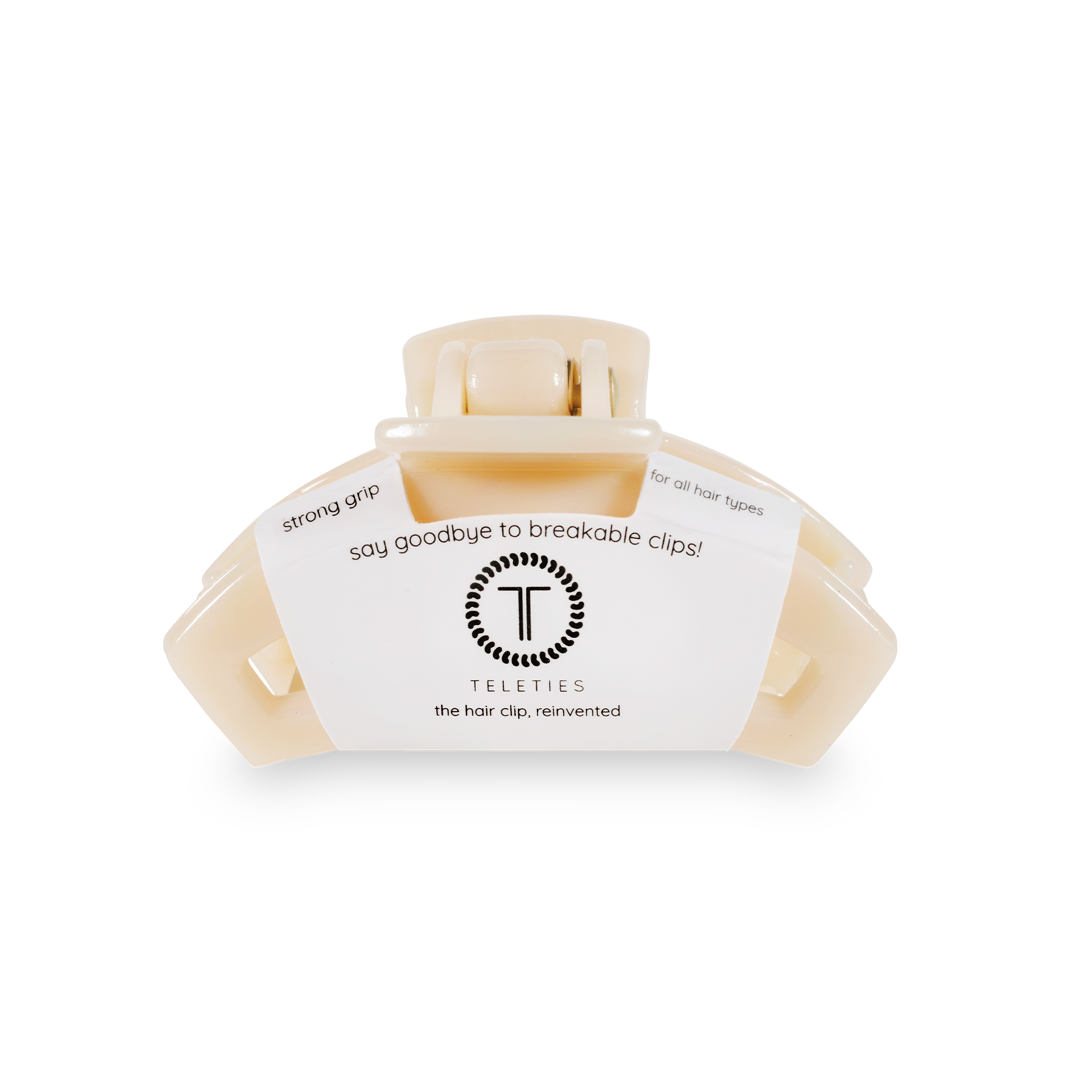 Almond Beige Tiny Open Hair Clip