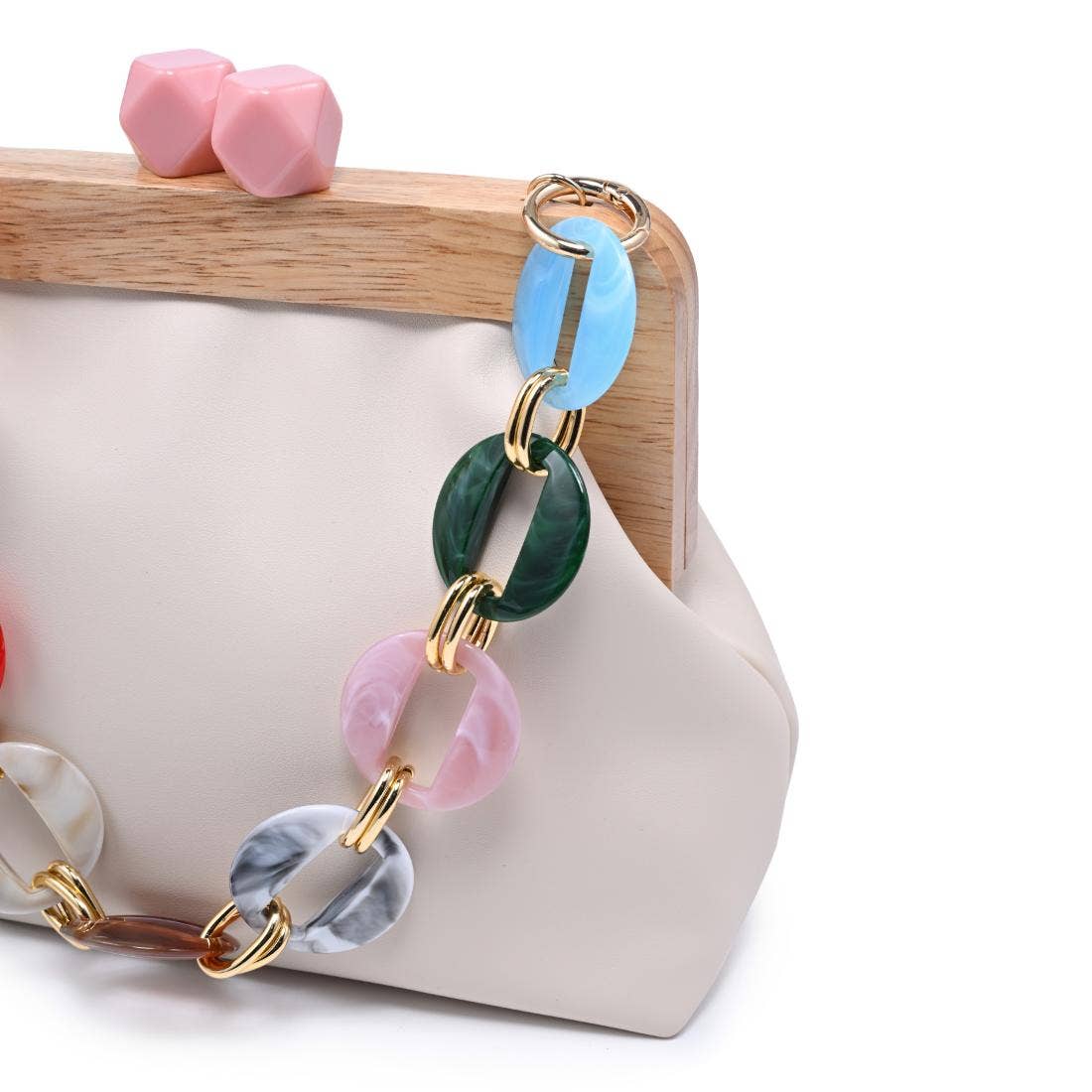 Cream Talullah Cameo Evening Bag