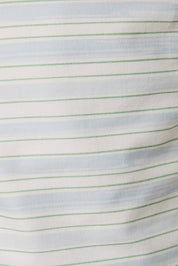 Blue Striped Asymmetrical Top