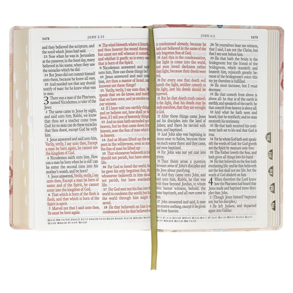 KJV Pink Bible Floral Print