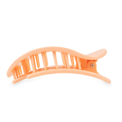 Flat Round Hair Clip | Large | Peach Fuzz showing bendable teeth for a secure yet gentle hold