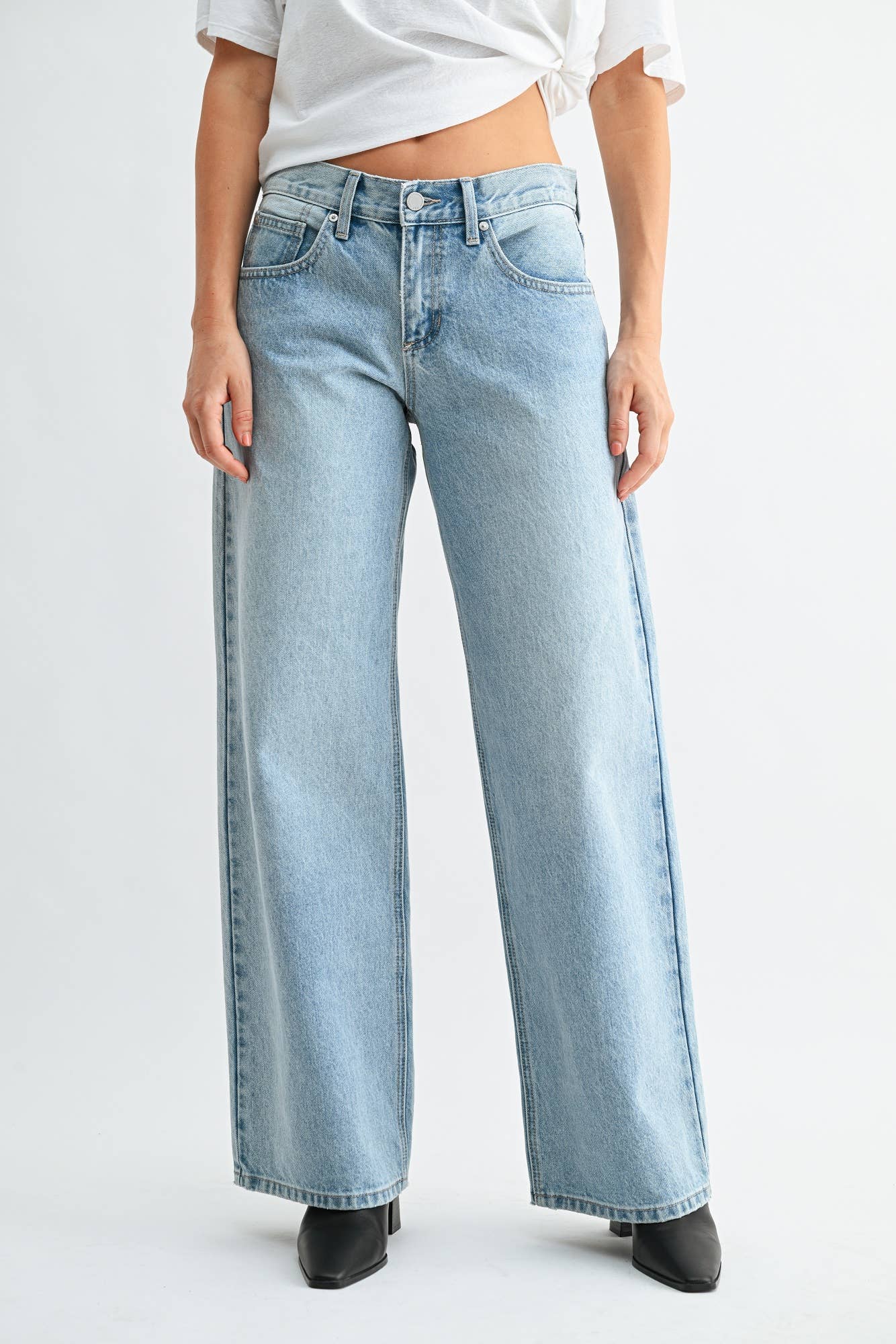 Light Denim Wide Leg Jean