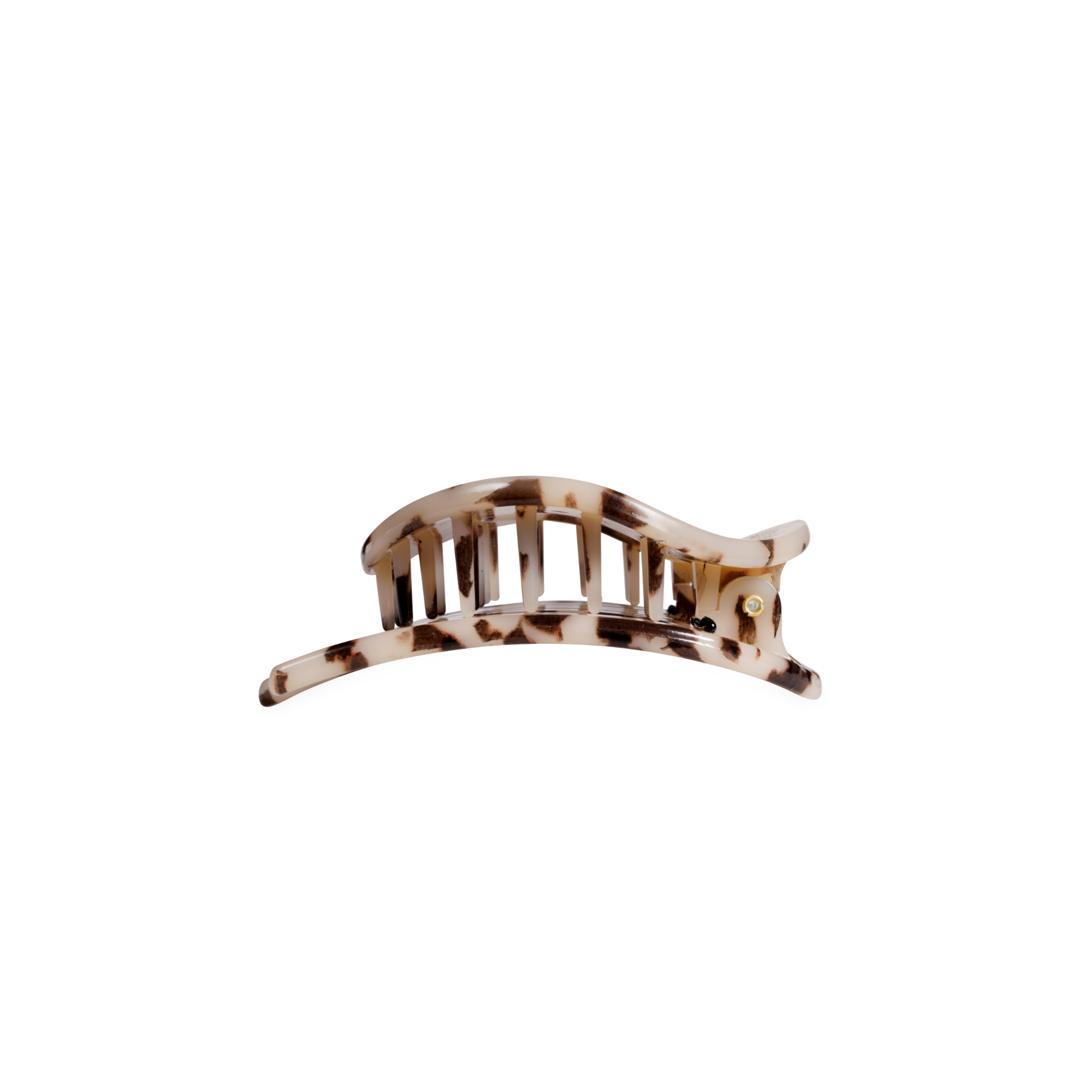 Flat Circle Hair Clip | Small | Blonde Tortoise