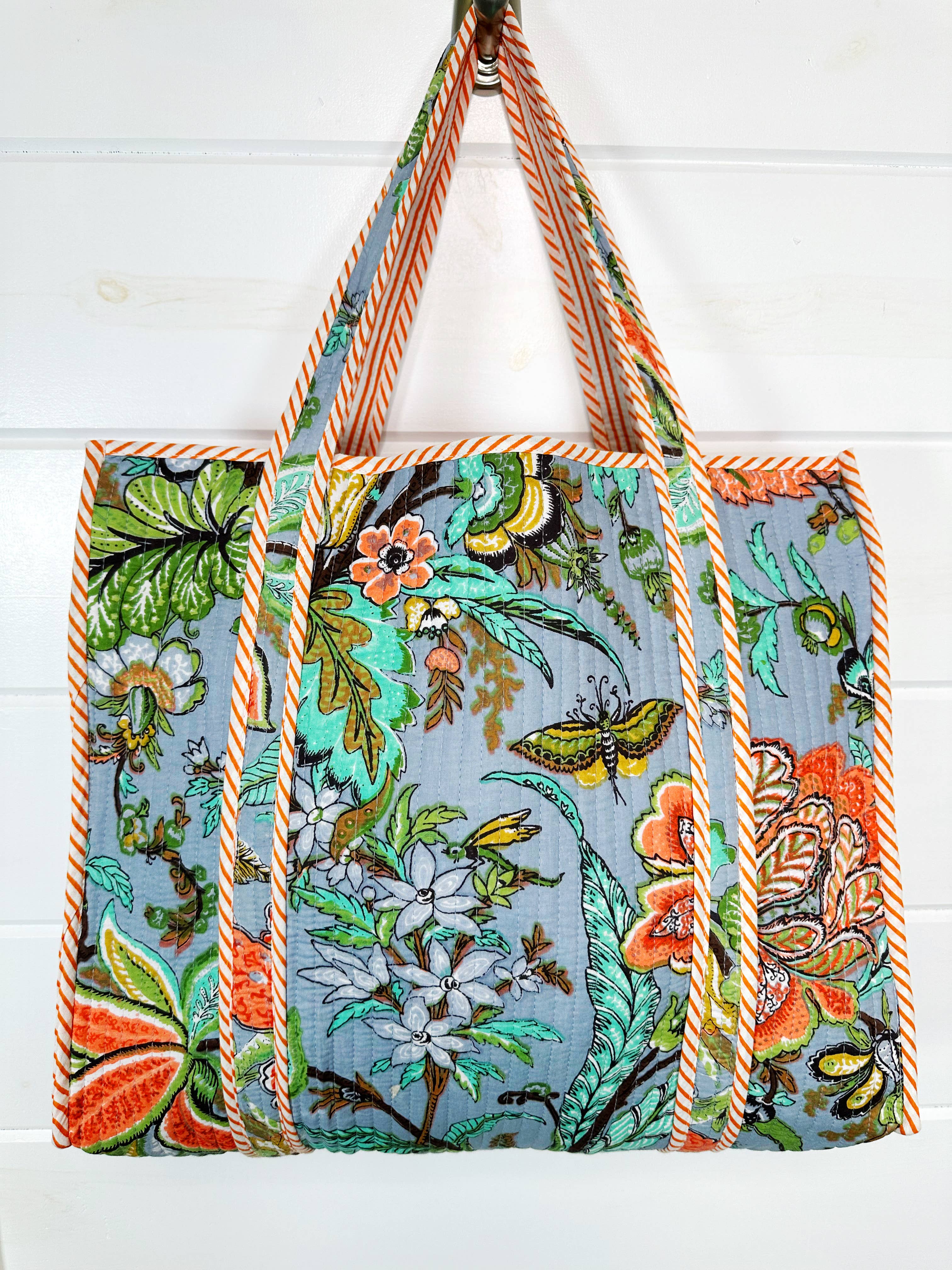 Botanical Large Quilted Tote Bag