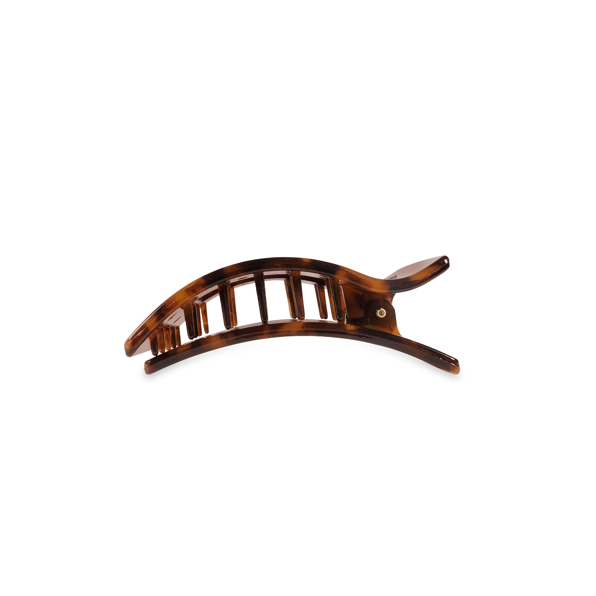 Tortoise Small Flat Rectangle Hair Clip