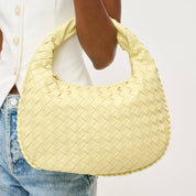 Yellow Wendy Woven Shoulder Bag