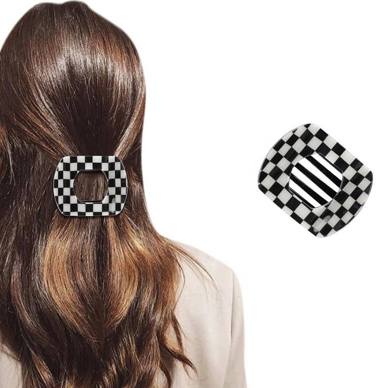 Black & White Lay Flat Clip