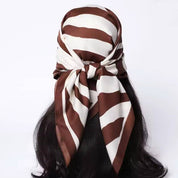 Brown Zebra Bandana Scarf