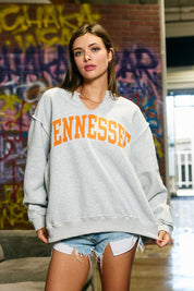 Gray Tennessee Split-Neck Sweatshirt