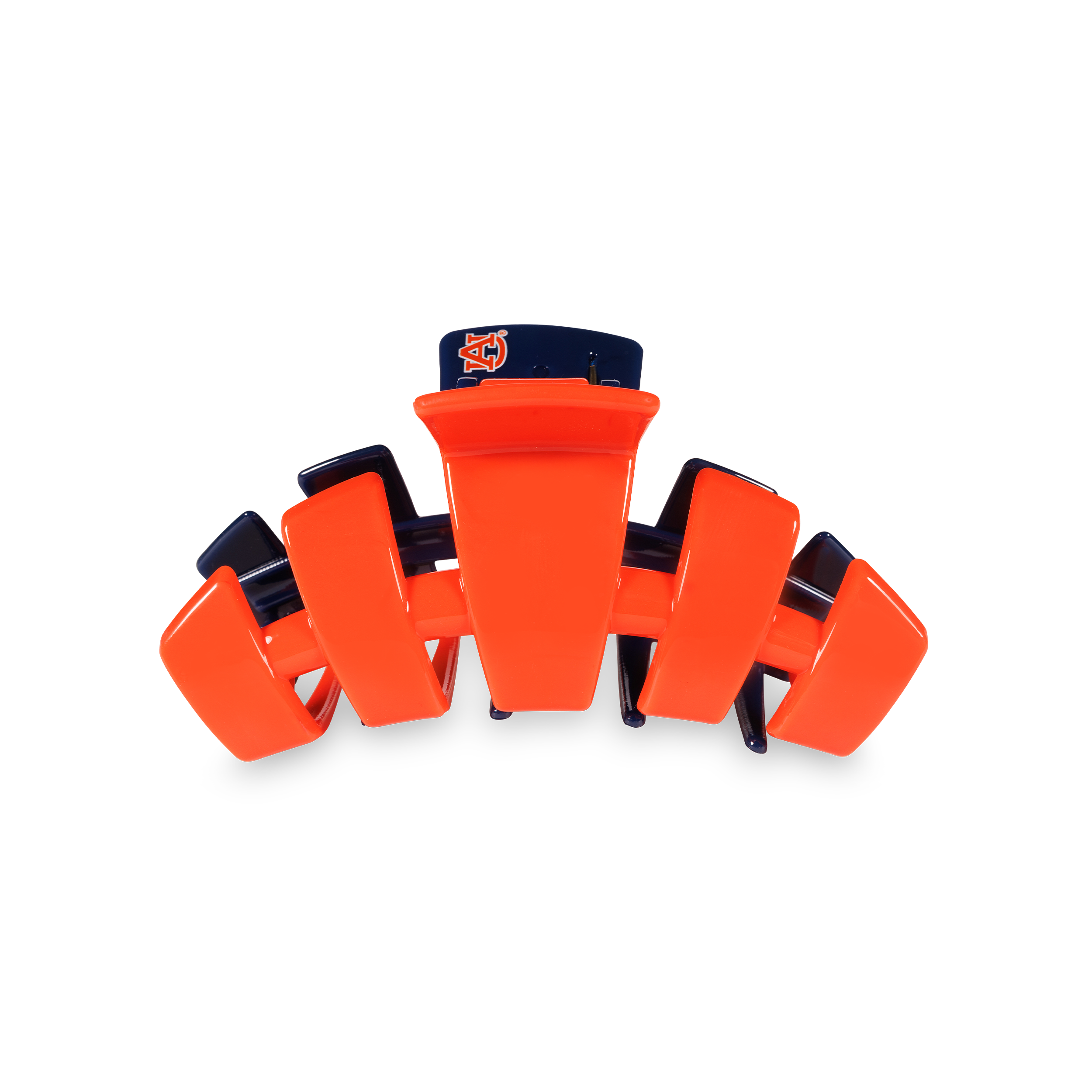 Classic Hair Clip | Medium | Auburn University — claw clip with bendable teeth that spring back to shape and strong,