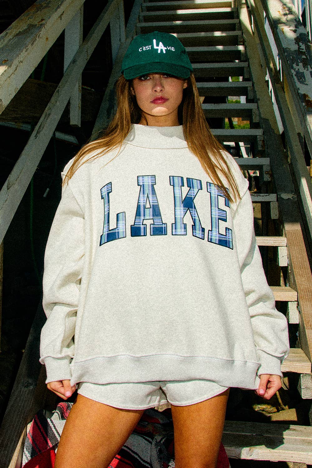 Lake & Mountain Mock-Neck Sweatshirt