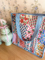 Wildflower Patch | Regular Quilted Tote Bag 