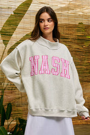 Nash Embroidered Mockneck Sweatshirt