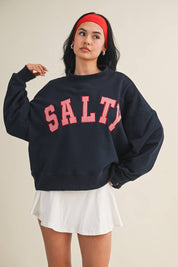 Navy "Salty" Mock Neck