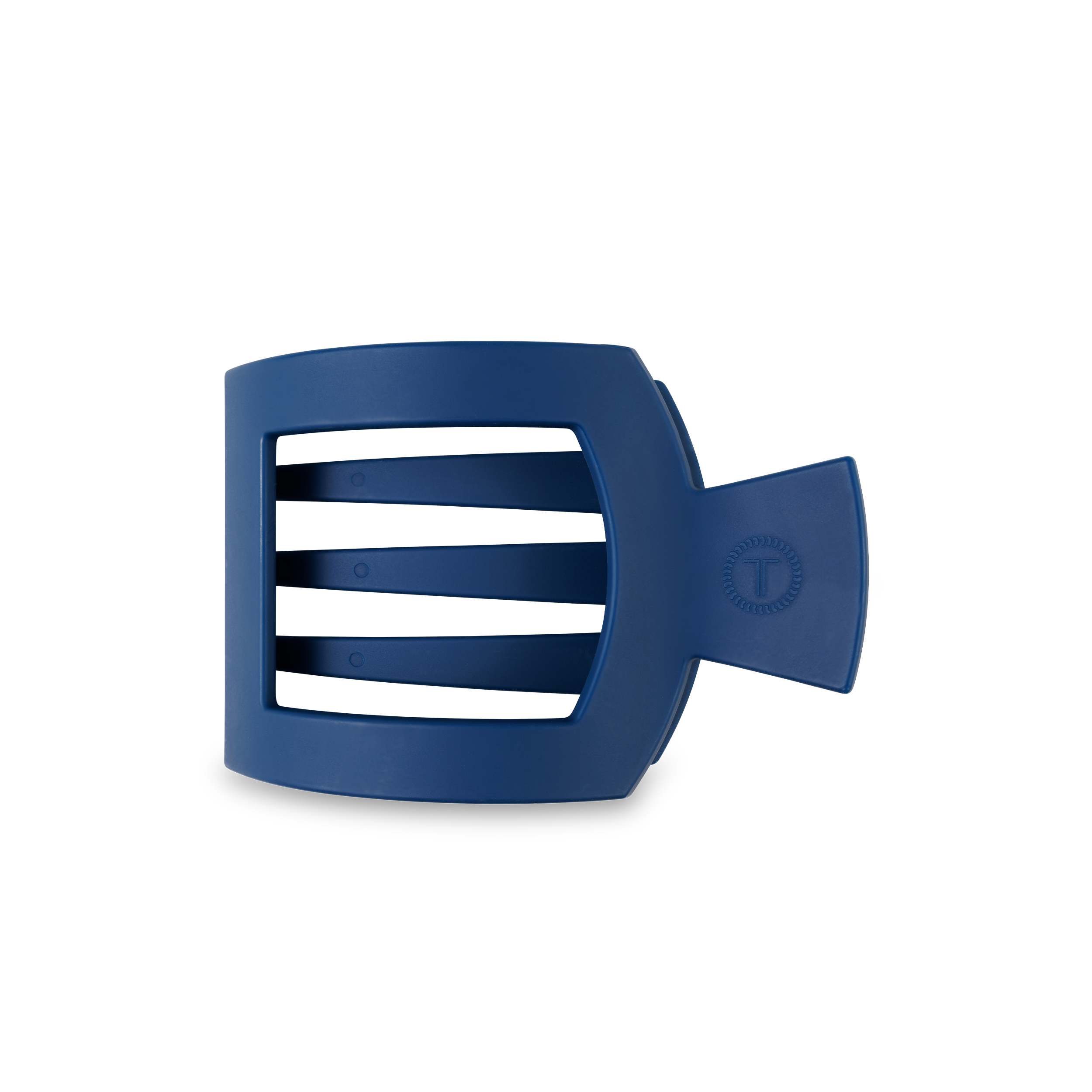 Flat Square Hair Clip | Medium | Midnight Rain — squared shape and bendable teeth for a secure yet gentle hold