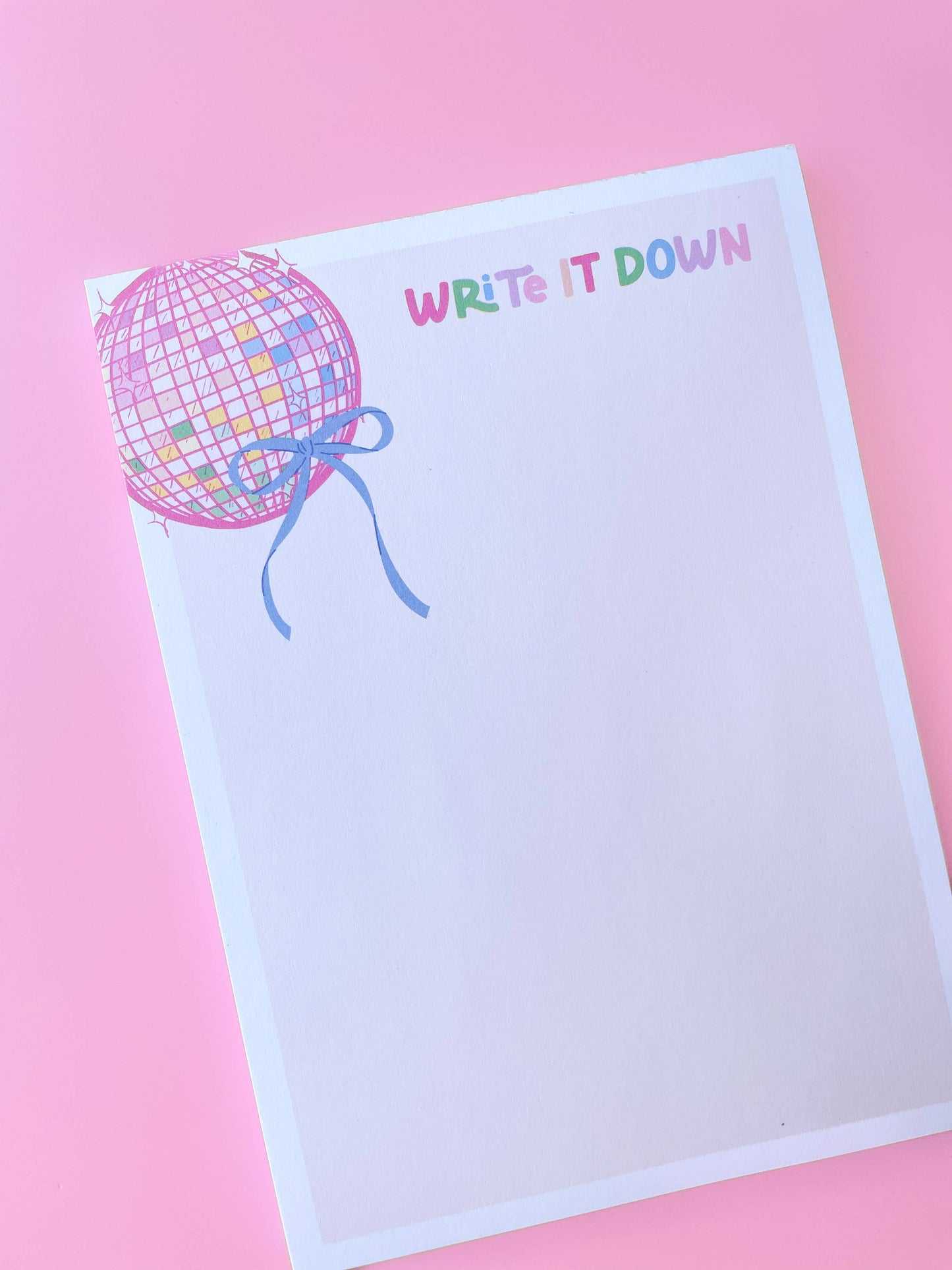 Write it Down Disco Ball Bow Notepad