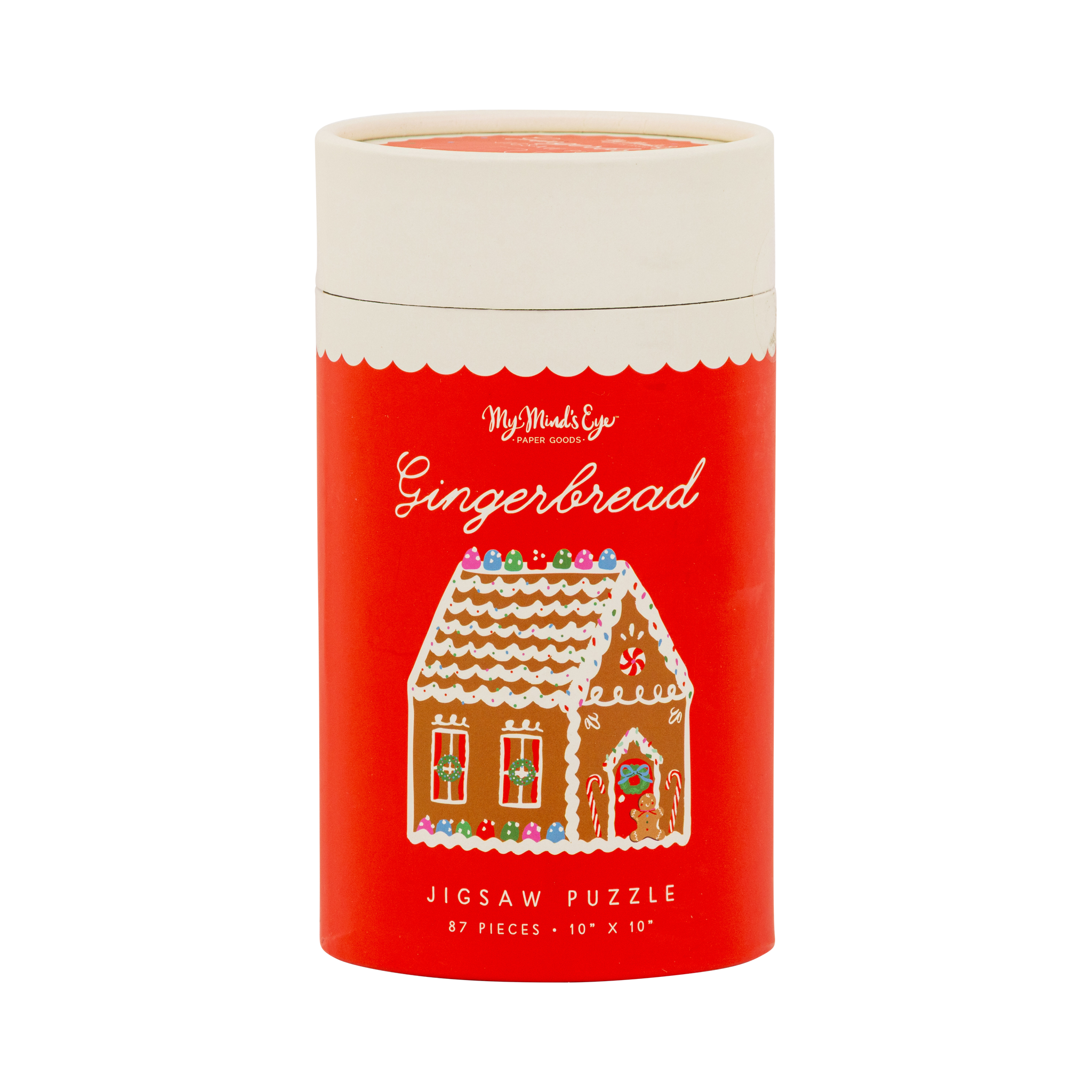 Gingerbread House Shaped Jigsaw Puzzle 87pc