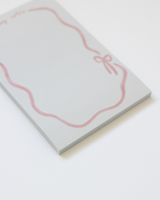 Pink Ribbon Bow Notepad
