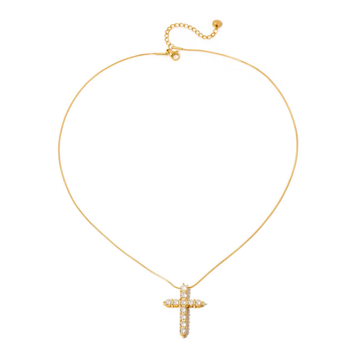 Gold Diamond Cross Necklace