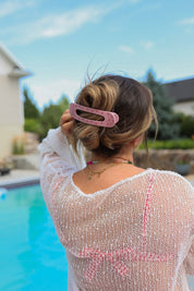 Polka Dot Oversized Lay Down Claw