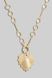 Intricate Heart Pendant Chain Necklace