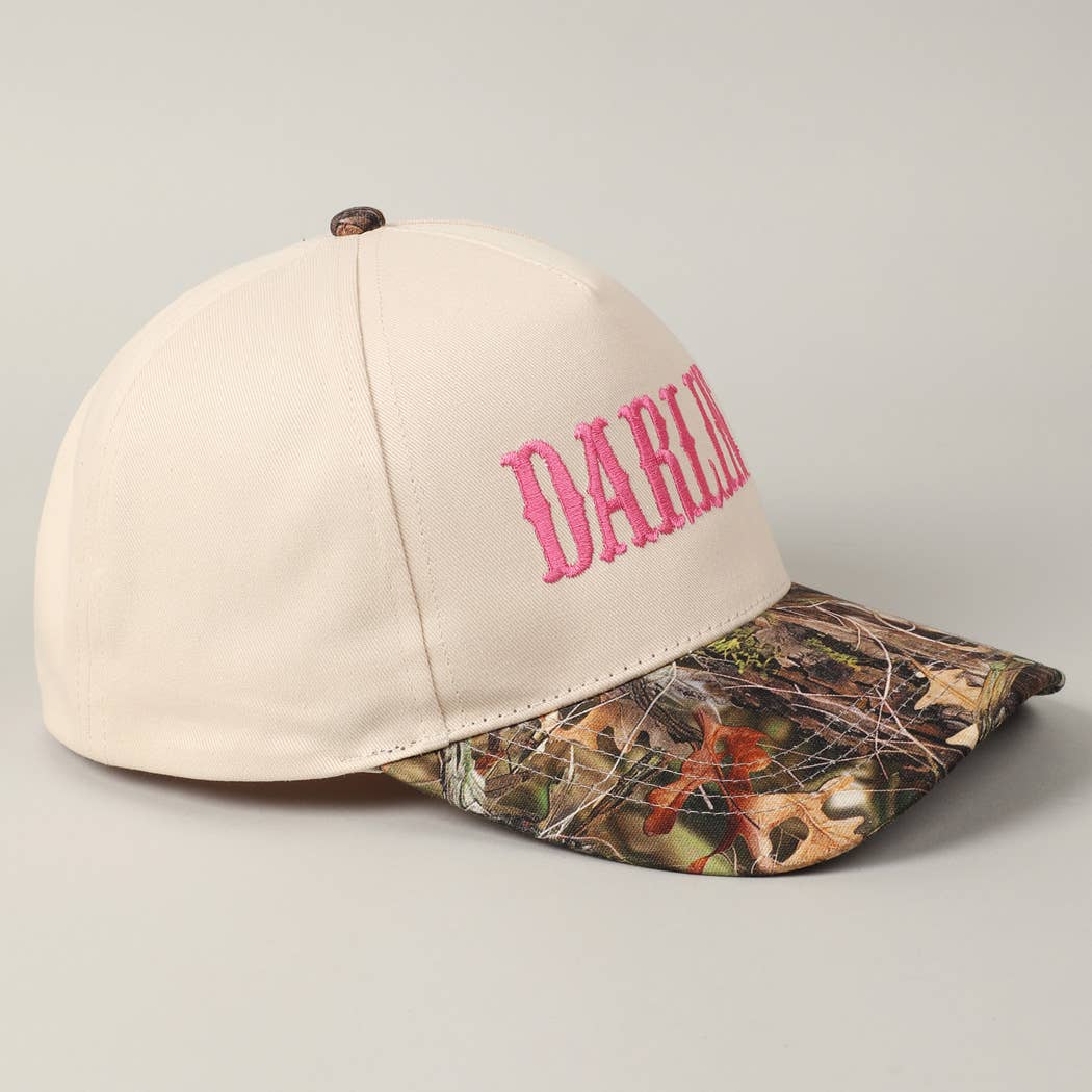 Camo DARLIN' Embroidery Trucker Hat