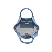Blue Denim Cinched Crossbody Bag