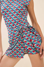 Retro Floral Print Athletic Dress