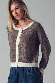 Soft Knit Button-front Sweater Cardigan For Women