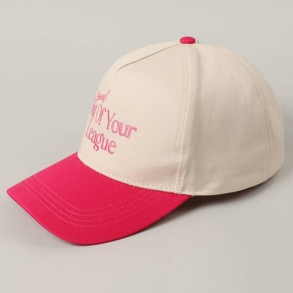 Red Sorry Out Of Your League Embroidery Baseball Cap