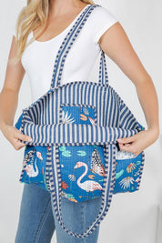 Blue Pond Quilted Tote Bag