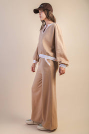 Bronze Color Band Detail Comfy Set