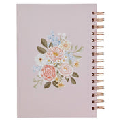 Journal Wirebound Pink Floral Strength & Dignity Prov. 31:25