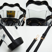 Gray Transparent Bucket Bag