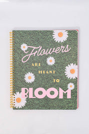 Rough Draft Large Notebook, Floral Stripe