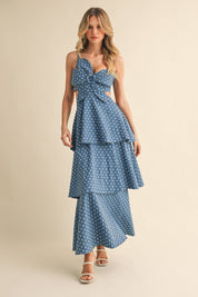 Floral Polka Dot Maxi Dress