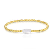 Stretch Bracelets with Fish-Shaped Shell