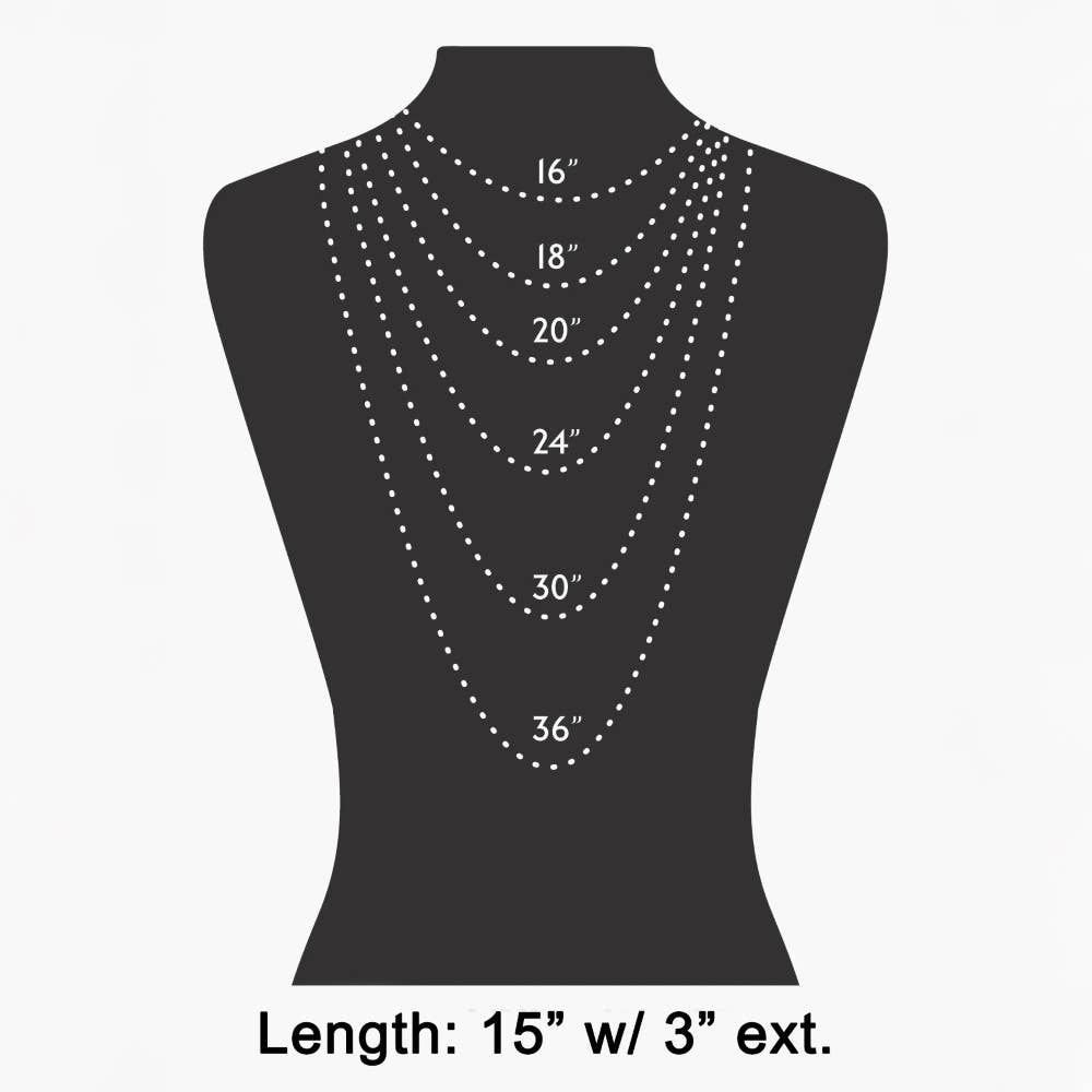 Rectangle Station Charms Seed Beaded Necklace