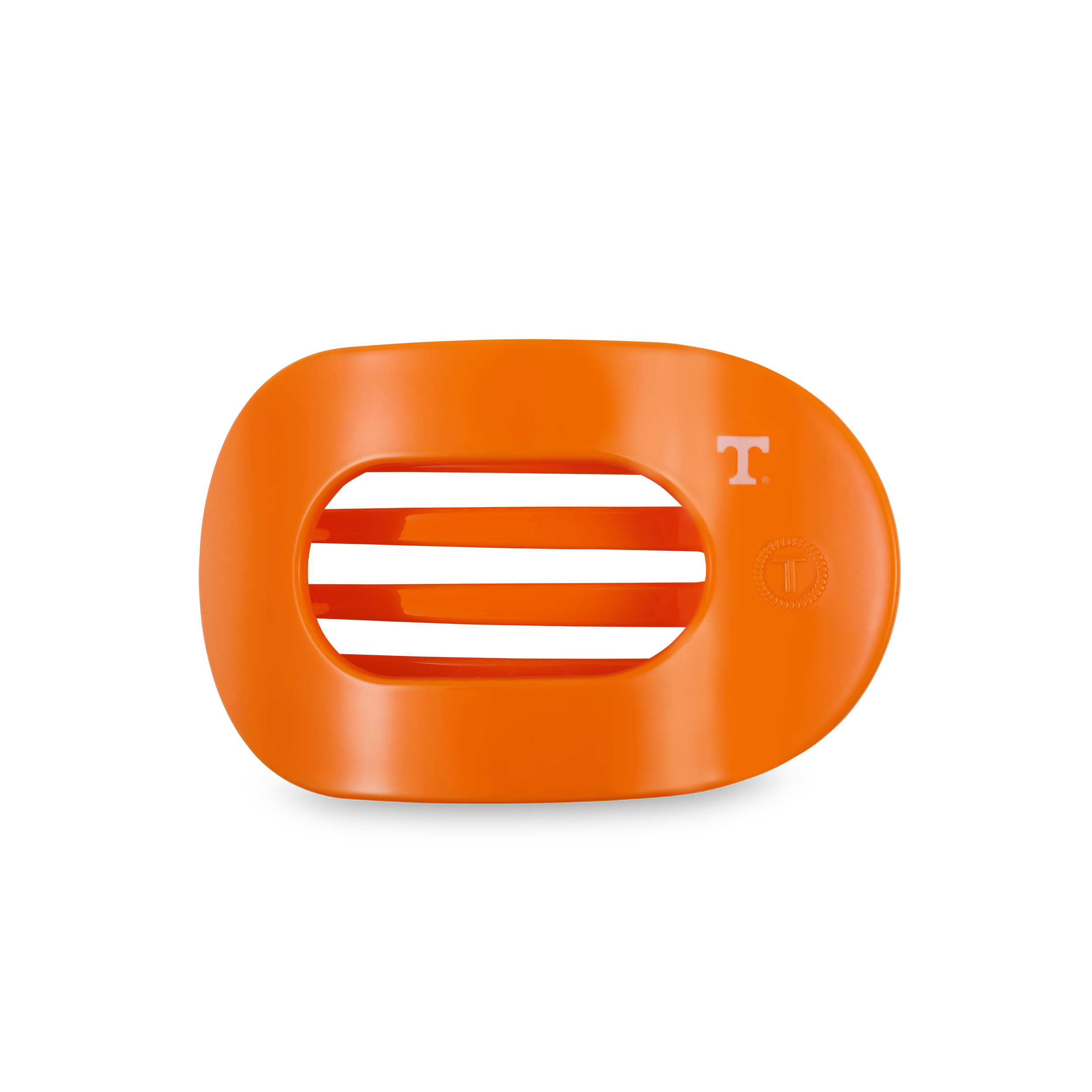 Flat Round Hair Clip | Medium | University of Tennessee — rounded oval shape and bendable teeth for a secure yet gentle hold