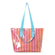 Large Striped Tote Bag w/ Shoulder Strap
