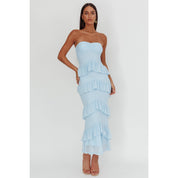 Blue Sweetheart Maxi Dress