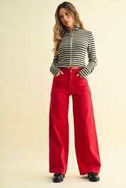 Clean Hem Full Length Wide Leg