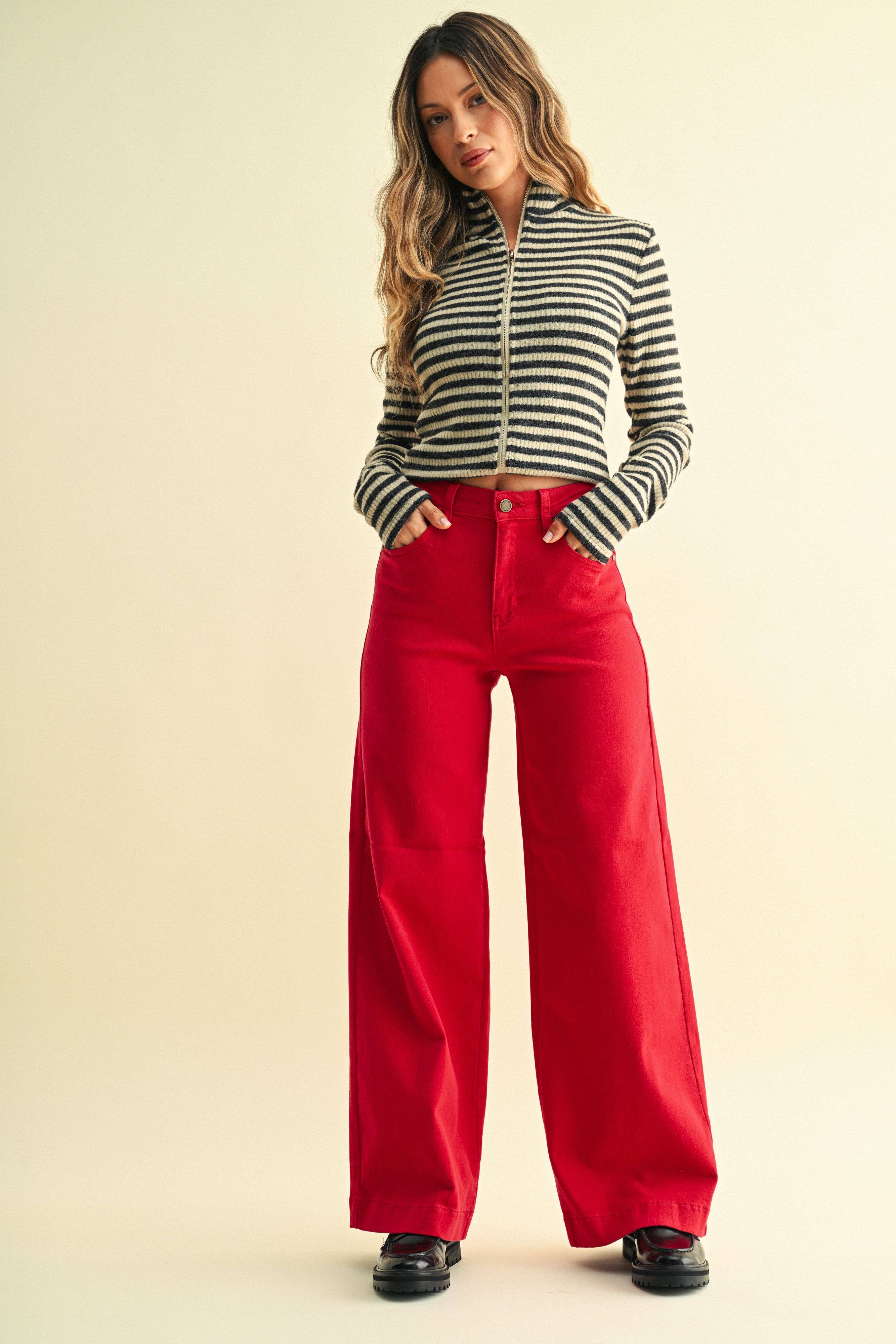 Clean Hem Full Length Wide Leg